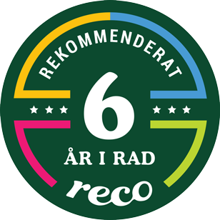 Reco – rekommenderat 6 år i rad!